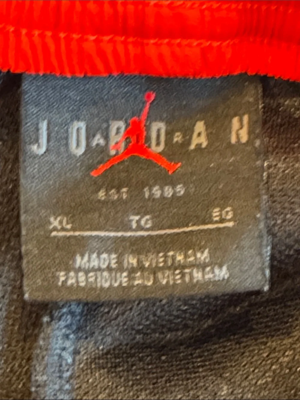 Jordan Essentials Mountainside Sherpa Fleece Cargo Joggers Black Red Size XL